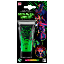 Neónovo zelený aqua make-up